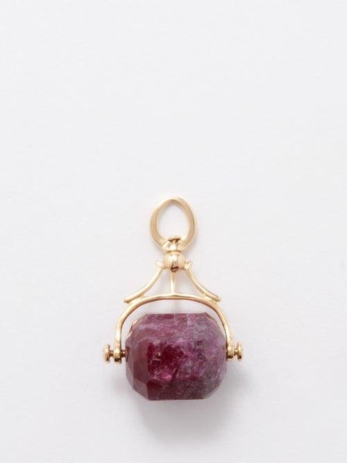 Pascale Monvoisin - Malo Ruby & 9kt Gold Charm - Womens - Red Gold