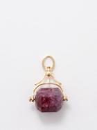 Pascale Monvoisin - Malo Ruby & 9kt Gold Charm - Womens - Red Gold