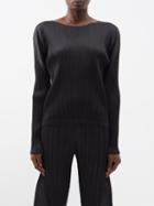 Pleats Please Issey Miyake - Technical-pleated Top - Womens - Black