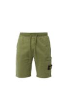 Stone Island - Logo-patch Cotton-jersey Shorts - Mens - Green