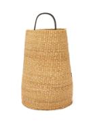 Ines Bressand - No.22 Leather-handle Woven-grass Basket Bag - Womens - Beige Multi
