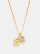 Healers - Sapphire & Recycled 18kt Gold Necklace - Mens - Gold