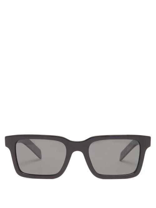 Prada Eyewear - Square Acetate Sunglasses - Mens - Black
