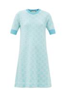 Matchesfashion.com Gucci - Gg-jacquard Wool-blend Mini Dress - Womens - Blue White