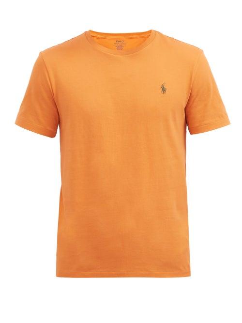 Matchesfashion.com Polo Ralph Lauren - Logo-embroidered Cotton-jersey T-shirt - Mens - Light Orange
