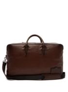 Matchesfashion.com Berluti - Logo Embellished Leather Travel Bag - Mens - Brown