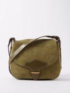 Isabel Marant - Botsy Suede And Leather Cross-body Bag - Womens - Light Khaki
