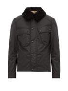 Matchesfashion.com Belstaff - Patrol Shearling Trimmed Waxed Cotton Jacket - Mens - Black