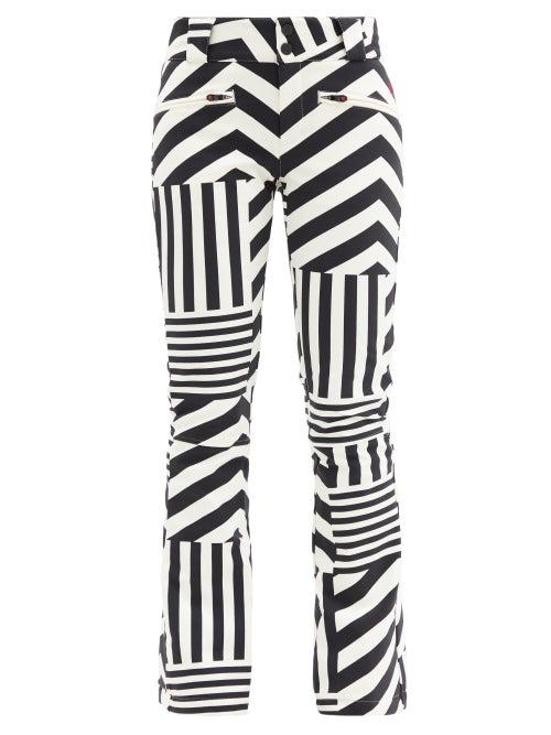 Matchesfashion.com Perfect Moment - Star Dazzle Striped Soft-shell Ski Trousers - Womens - Black White