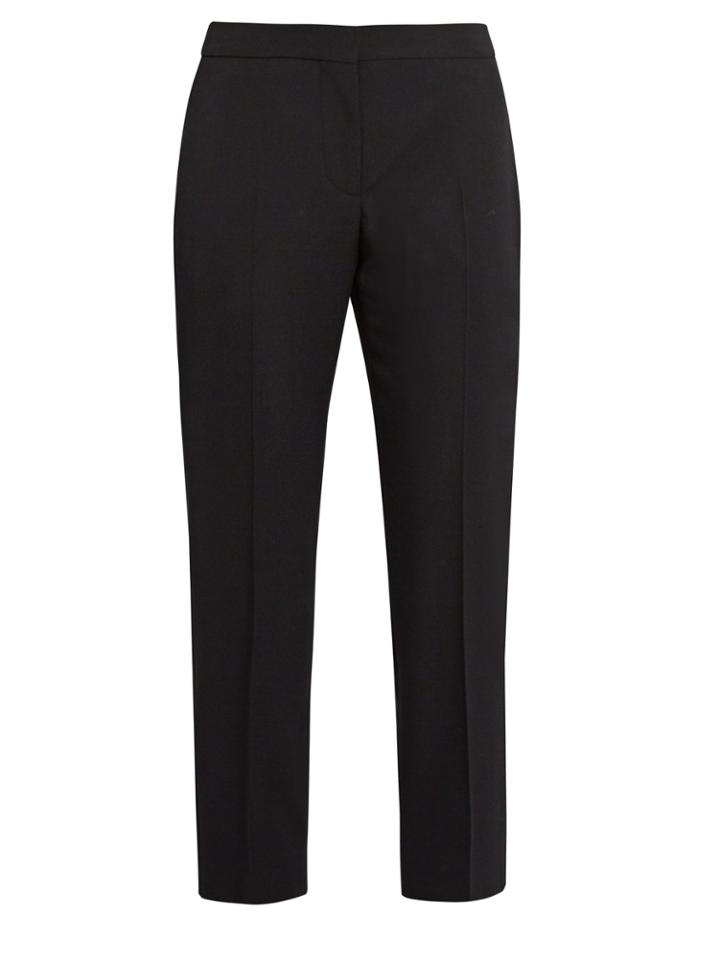 Alexander Mcqueen Mid-rise Slim-leg Wool Trousers