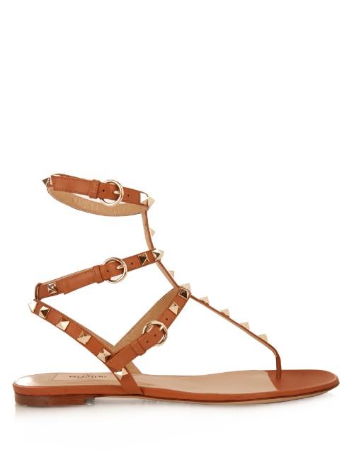 Valentino Rockstud Leather Sandals