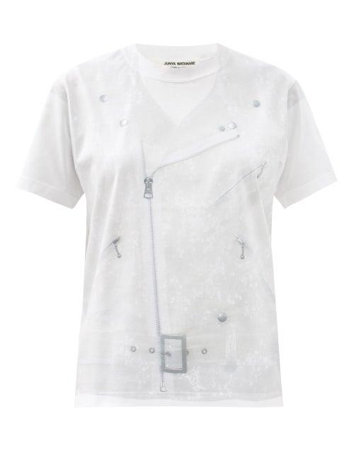 Matchesfashion.com Junya Watanabe - Jacket-print Cotton-jersey T-shirt - Womens - White