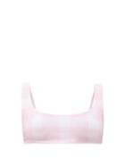 Matchesfashion.com Solid & Striped - The Elle Reversible Recycled-fibre Bikini Top - Womens - Pink White