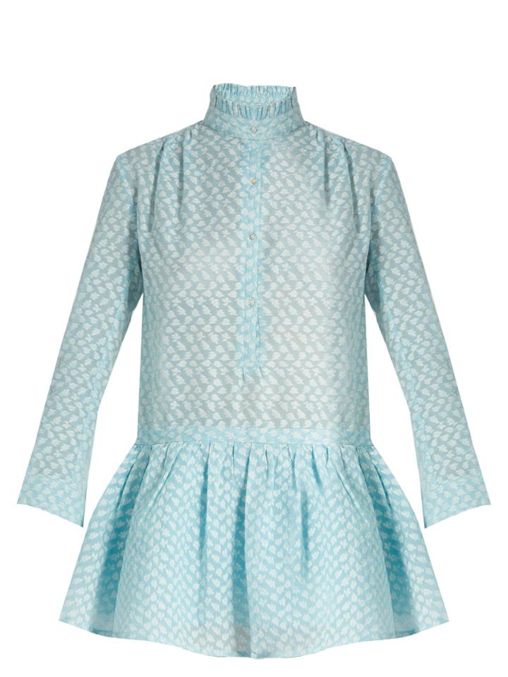 Thierry Colson Lizbeth Fil Coup Silk-gauze Dress