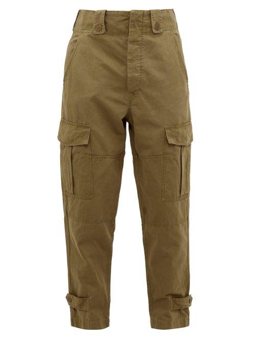Matchesfashion.com Isabel Marant - Neil Cotton Blend Cargo Trousers - Mens - Khaki