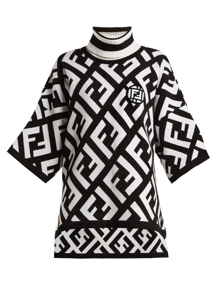 Fendi Logo-jacquard Poncho