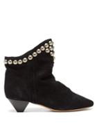 Isabel Marant - Doey Studded Suede Ankle Boots - Womens - Black