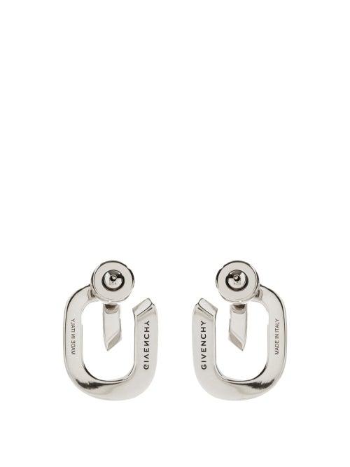 Matchesfashion.com Givenchy - G-link Metal Earrings - Womens - Silver