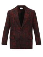 Matchesfashion.com Vetements - Logo-jacquard Wool-blend Blazer - Mens - Red