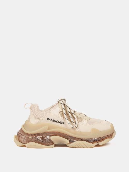 Balenciaga - Triple S Mesh Trainers - Womens - Nude