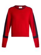 Allude Stripe-detail Cashmere Sweater