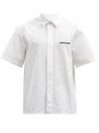 Matchesfashion.com Jil Sander - Never Fade Away-plaque Cotton Short-sleeved Shirt - Mens - White