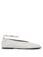 Matchesfashion.com Jil Sander - Leather Ballet Flats - Womens - Grey