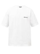 Matchesfashion.com Balenciaga - Logo-embroidered Cotton-jersey T-shirt - Mens - White