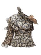 Matchesfashion.com Altuzarra - Aditi Pliss Trimmed Paisley Print Top - Womens - Black Multi