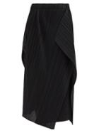 Matchesfashion.com Pleats Please Issey Miyake - Asymmetric Technical-pleated Skirt - Womens - Black