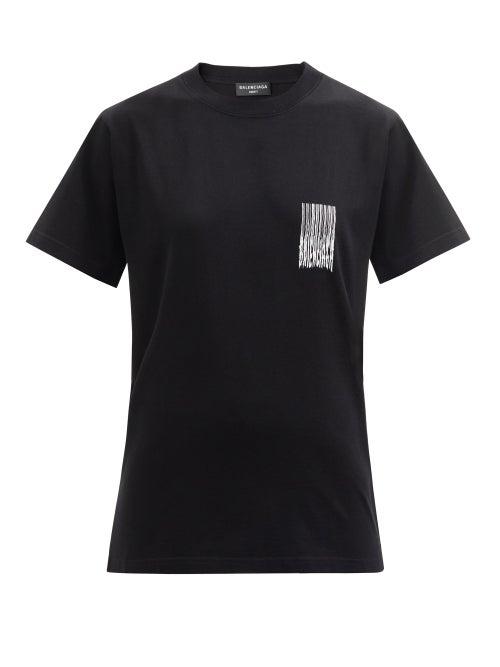 Balenciaga - Logo-print Cotton-jersey T-shirt - Womens - Black