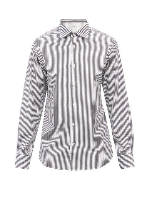 Mens Rtw Officine Gnrale - Giacomo Striped Cotton-poplin Shirt - Mens - White Stripe