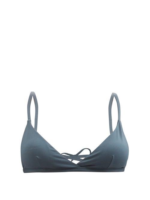 Asceno - Genoa Triangle Bikini Top - Womens - Dark Grey