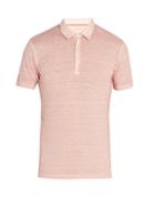 Matchesfashion.com 120% Lino - Linen Jersey Polo Shirt - Mens - Pink