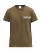 Matchesfashion.com Helmut Lang - Crossover-strap Cotton-jersey T-shirt - Mens - Khaki