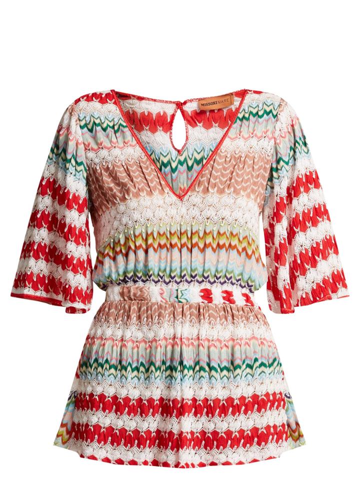 Missoni Mare Crochet-knit Playsuit