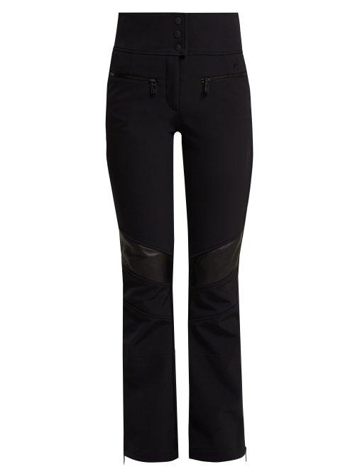 Matchesfashion.com Toni Sailer - Emma Leather Panel Ski Trousers - Womens - Black