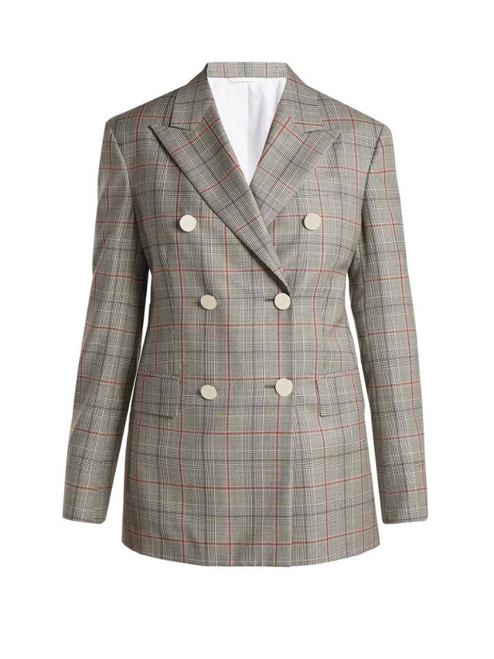 Calvin Klein 205w39nyc Wall Street Prince Of Wales-checked Wool Jacket