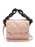 Matchesfashion.com Marques'almeida - Oversized Curb Chain Quilted Leather Shoulder Bag - Womens - Light Pink