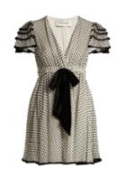Matchesfashion.com Valentino - Polka Dot Silk Georgette Dress - Womens - White Black