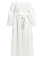 Matchesfashion.com On The Island - Moonstone Off The Shoulder Cotton Dress - Womens - Ivory