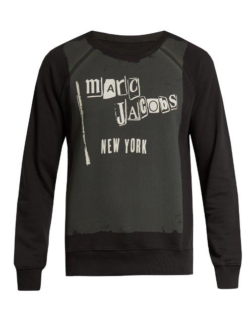 Marc Jacobs Logo-print Cotton-blend Jersey Sweatshirt