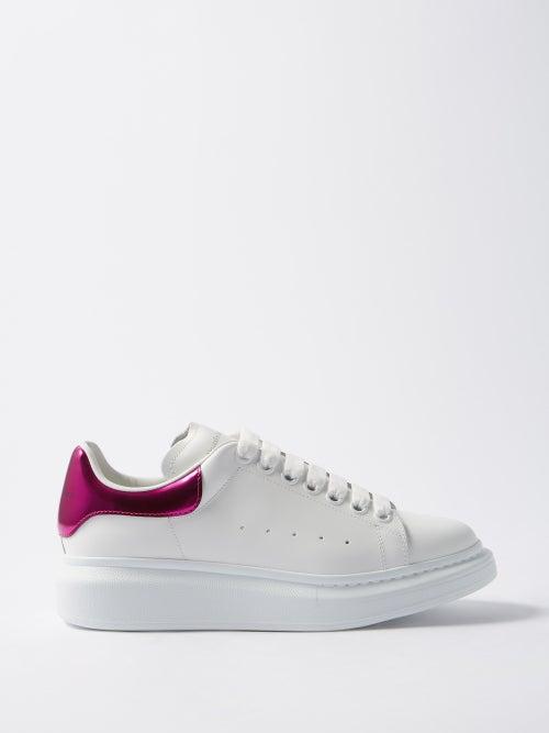 Alexander Mcqueen - Oversized Raised-sole Leather Trainers - Womens - White