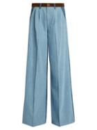 Sonia Rykiel High-waisted Wide-leg Patchwork Jeans