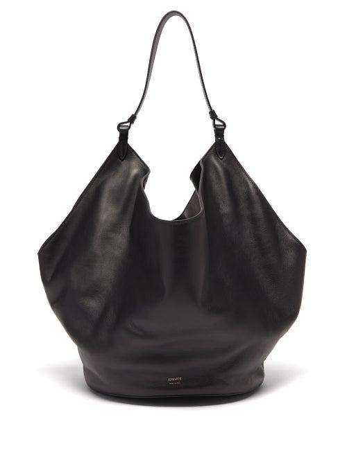 Khaite - Lotus Medium Leather Tote Bag - Womens - Black