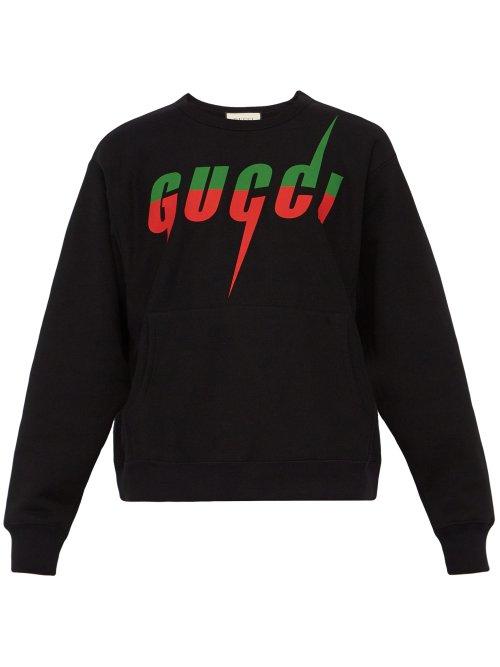 Matchesfashion.com Gucci - Blade Cotton Sweatshirt - Mens - Black