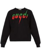 Matchesfashion.com Gucci - Blade Cotton Sweatshirt - Mens - Black