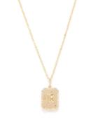 Shay - Libra Diamond & 18kt Gold Zodiac Necklace - Womens - Pink