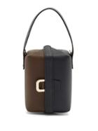 Matchesfashion.com Valextra - Tric Trac Bi-colour Grained-leather Bag - Womens - Navy Multi