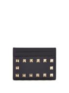 Matchesfashion.com Valentino - Rockstud Leather Cardholder - Womens - Navy